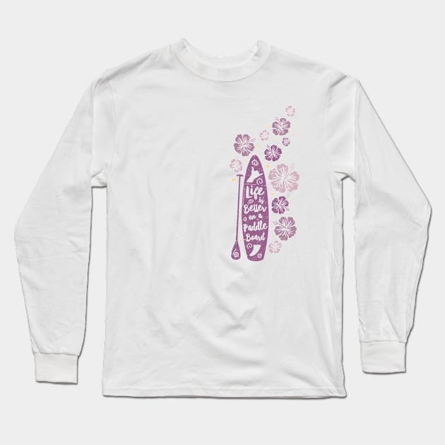 SUP flowers (pink) Long Sleeve T-Shirt by posay